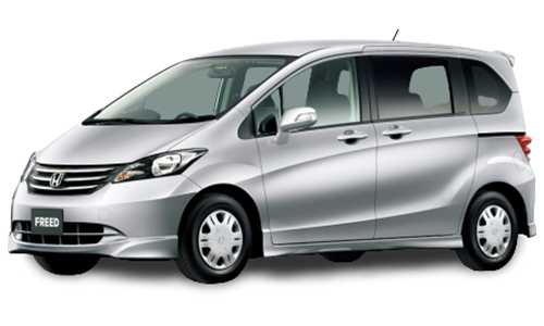 2D коврики EVA в салон и багажник на Honda Freed I, правый руль, с диваном на 2-ом ряду (2008-2016)